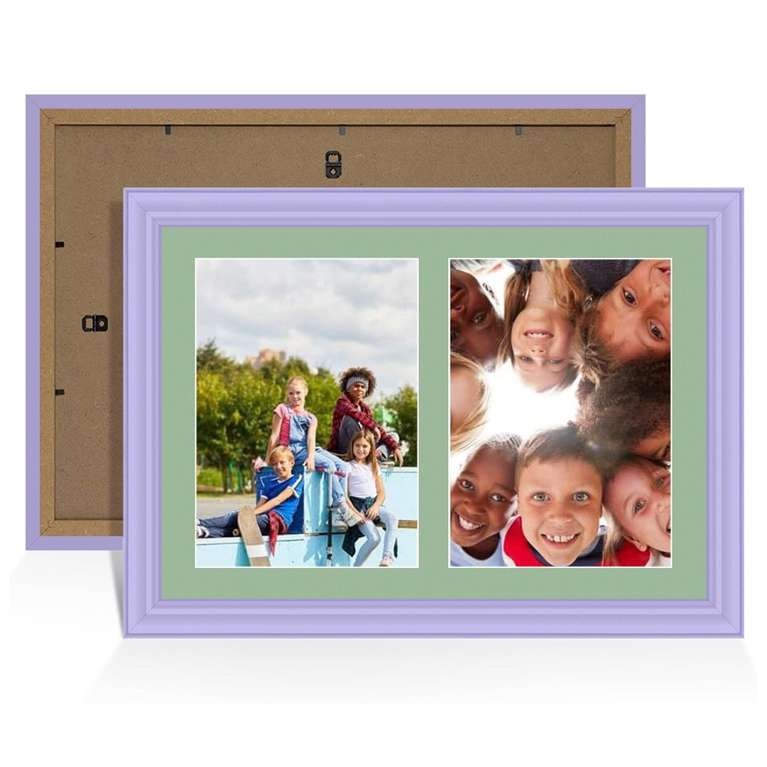 20x14" Purple Classic Multi Aperture Photo Frame - Fits A4 (x2) Photos | Collage Frame