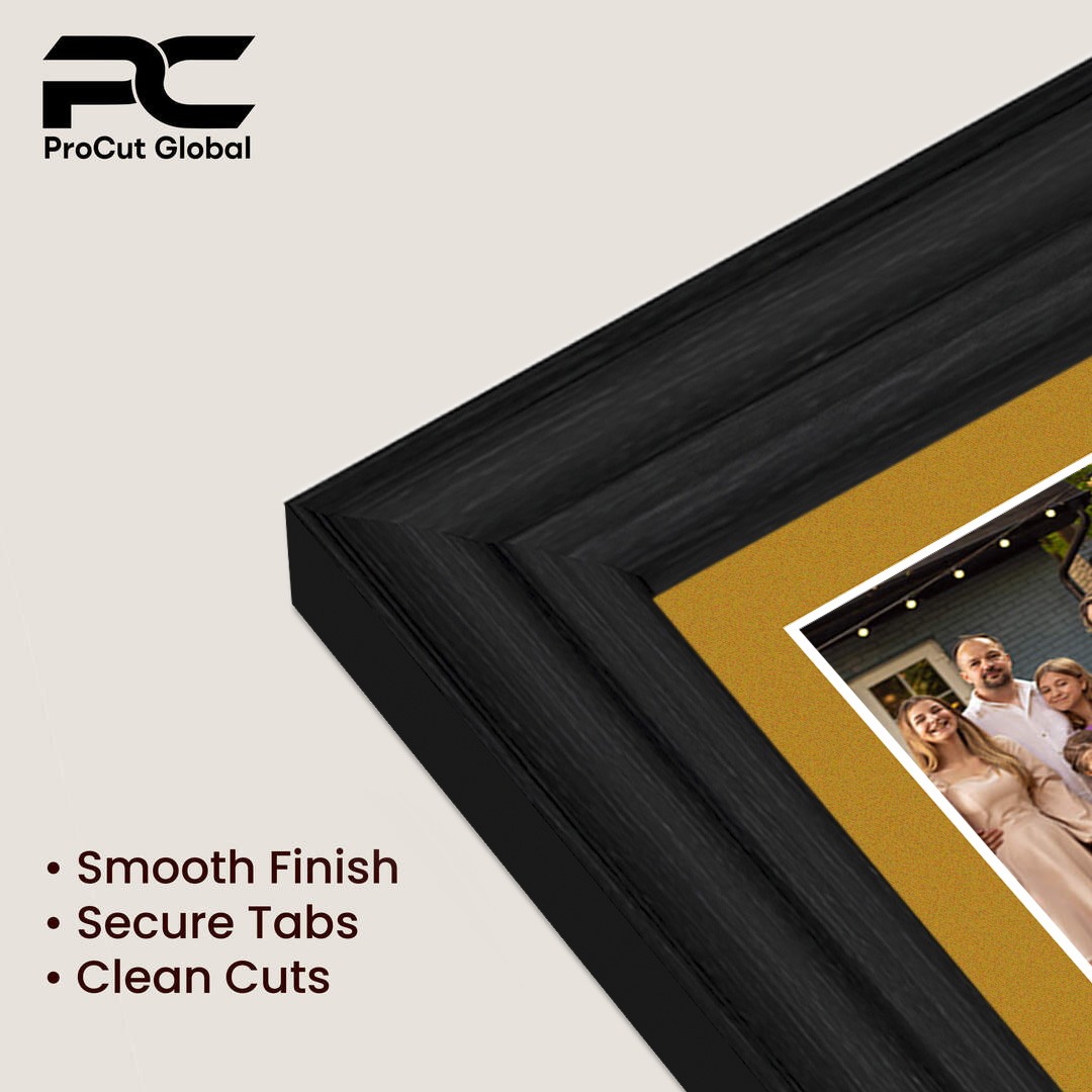 12x12" Black Classic Multi Aperture Photo Frame - Fits 6x4" (x4) Photos | Collage Frame thumbnail 7