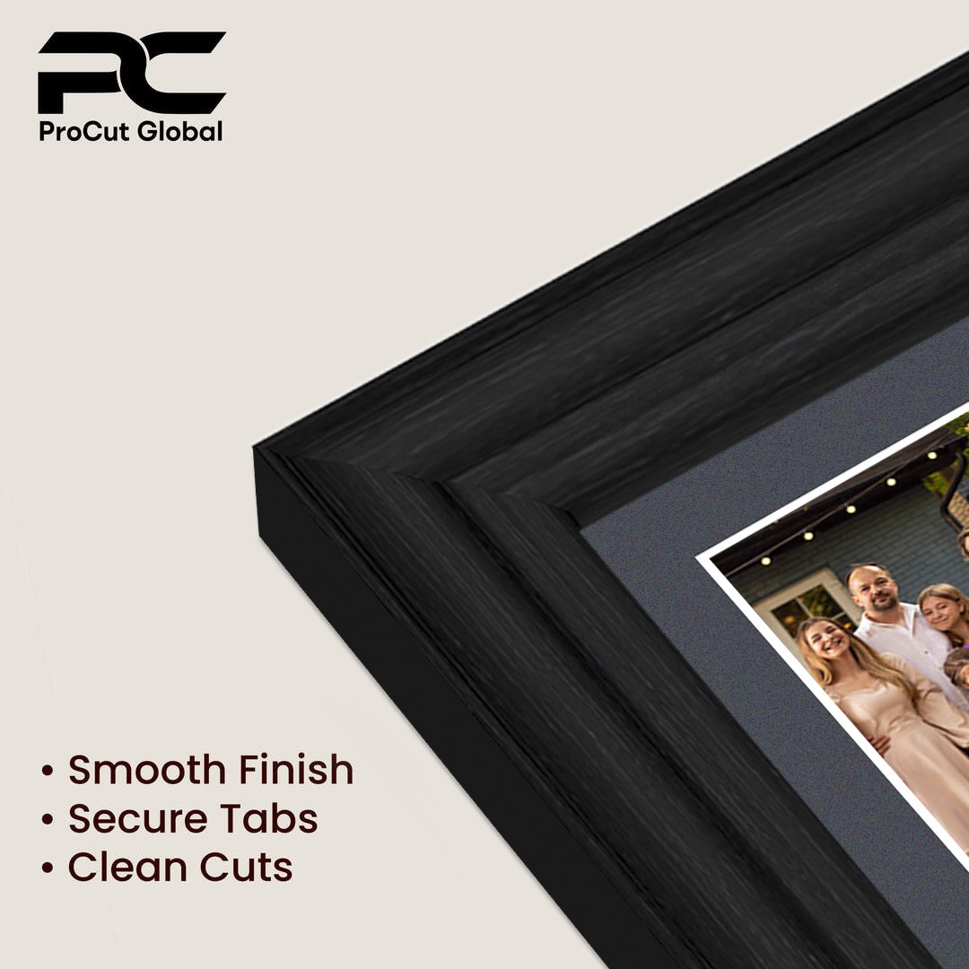 12x12" Black Classic Multi Aperture Photo Frame - Fits 6x4" (x4) Photos | Collage Frame thumbnail 7