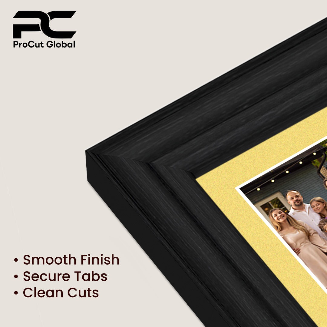 12x12" Classic Black Multi Aperture Photo Frame - Fits 6x4" (x4) Photos | Collage Frame thumbnail 7
