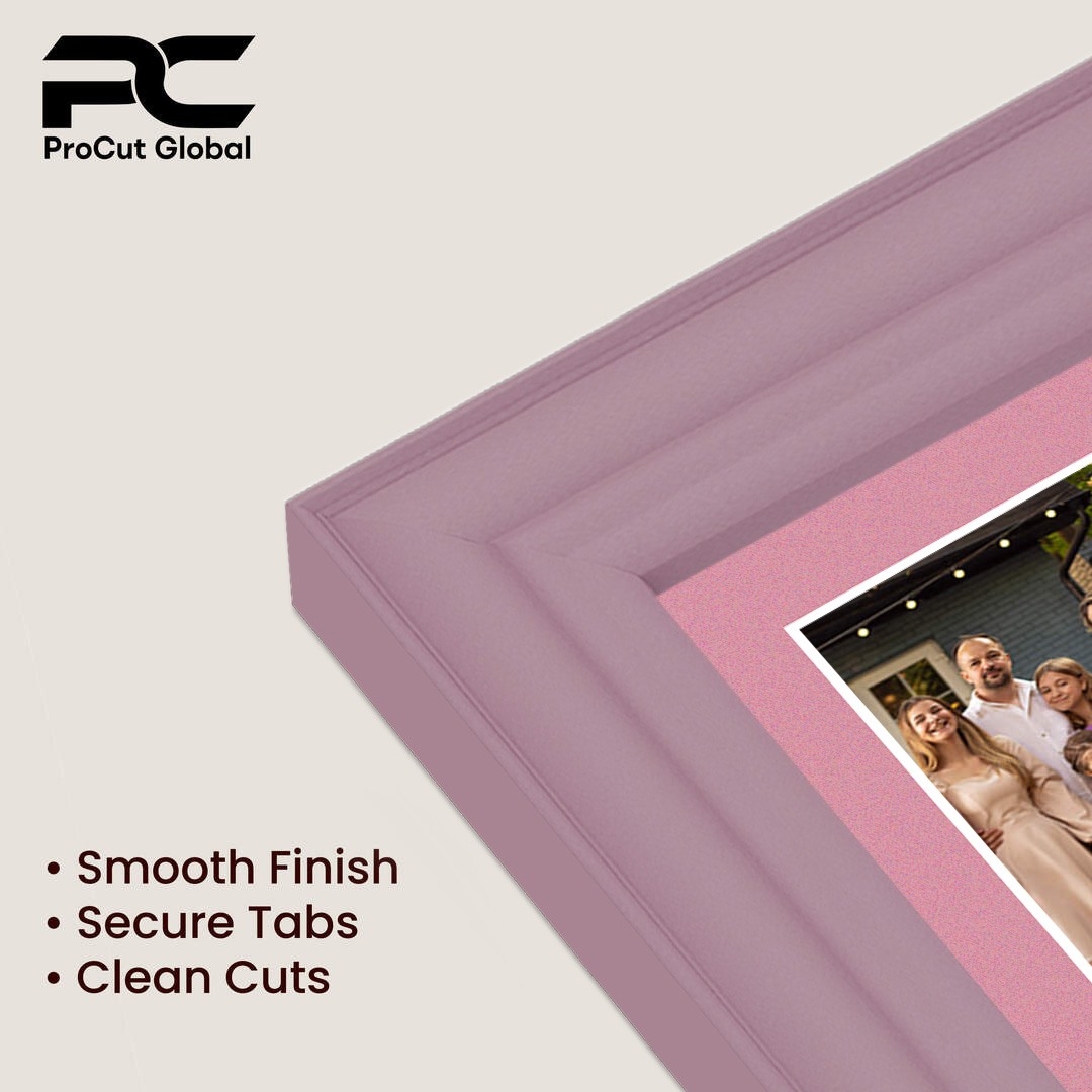 12x12" Pastel Pink Classic Multi Aperture Photo Frame Holds 6x4" (x4) Photos With Dusty Rose Mount | Modern Collage Frame thumbnail 7