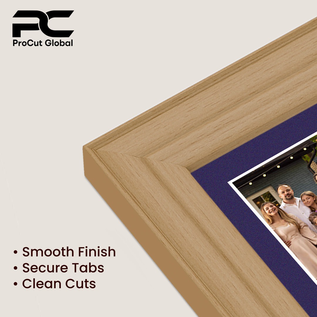 16x8" Country Pine Classic Multi Aperture Photo Frame Holds 7x5" (x3) Photos With Damson Mount | Modern Collage Frame thumbnail 7