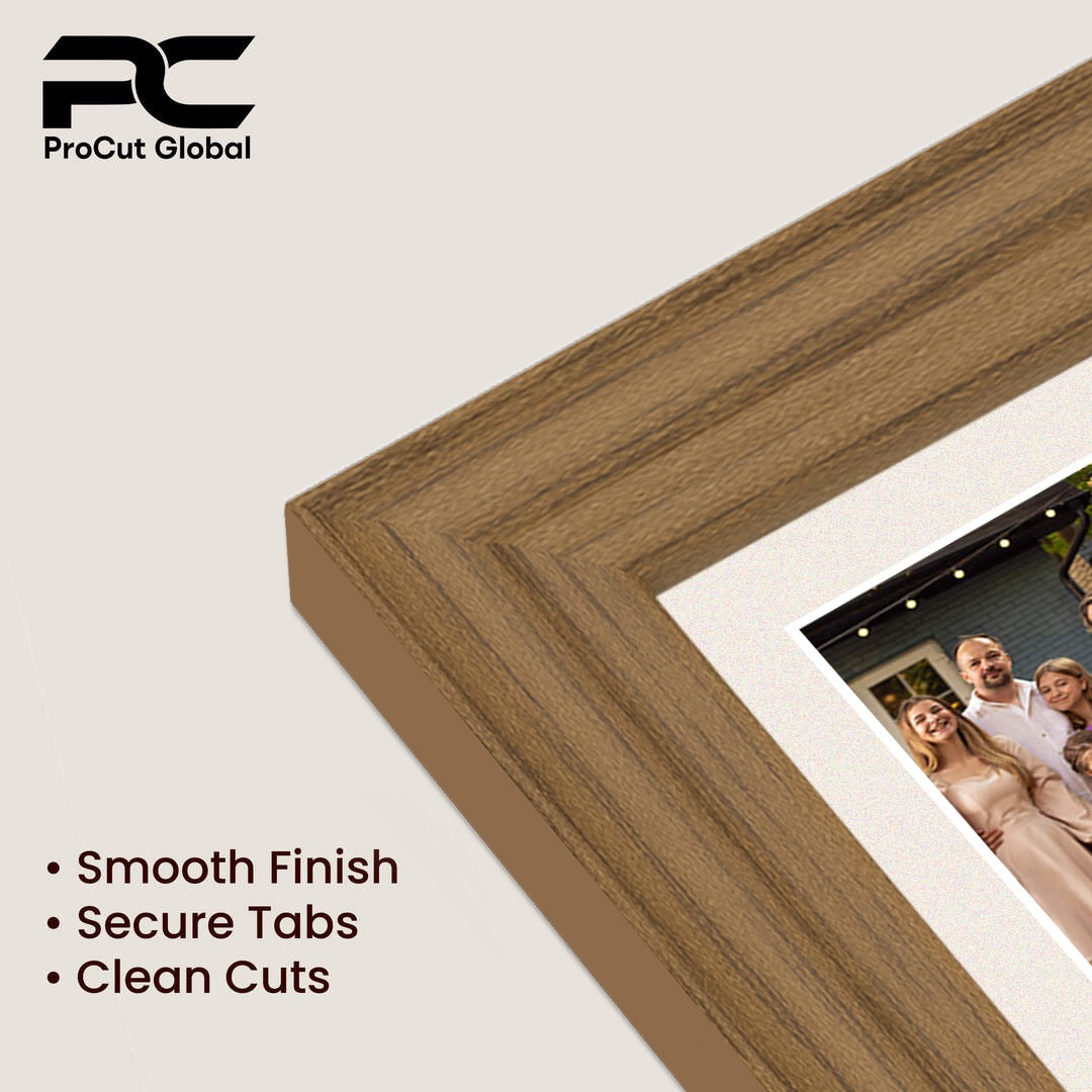 16x8" Oak Classic Multi Aperture Photo Frame Holds 7x5" (x3) Photos With Antique White Mount | Modern Collage Frame thumbnail 7