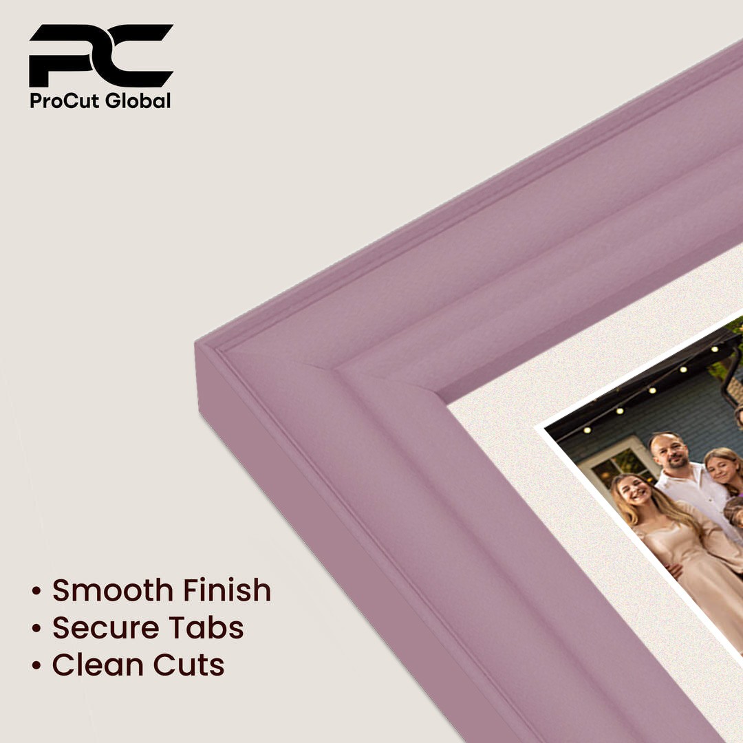 16x8" Pastel Pink Classic Multi Aperture Photo Frame Holds 7x5" (x3) Photos With Antique White Mount | Modern Collage Frame thumbnail 7