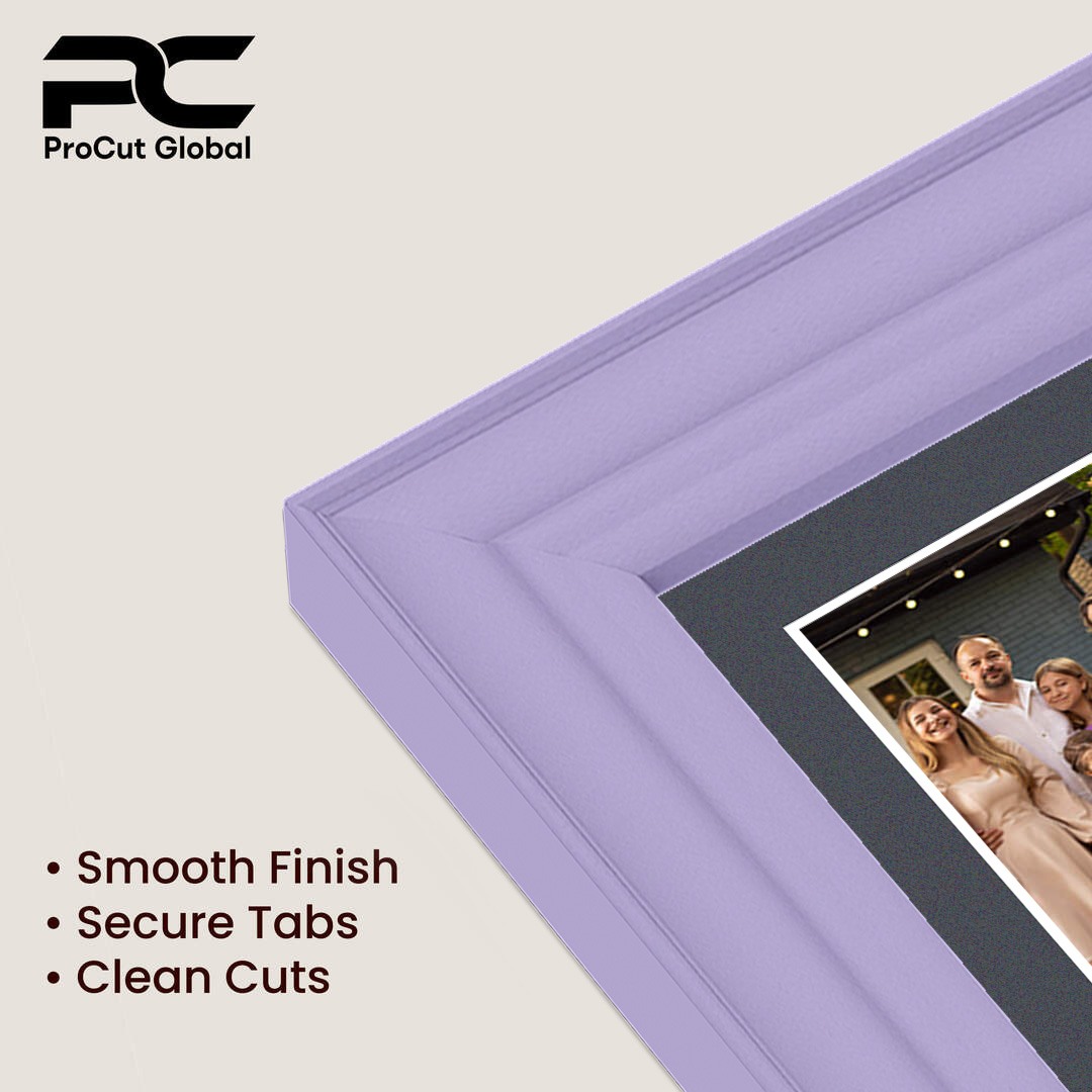 16x8" Purple Classic Multi Aperture Photo Frame Holds 7x5" (x3) Photos With Charcoal Grey Mount | Modern Collage Frame thumbnail 7