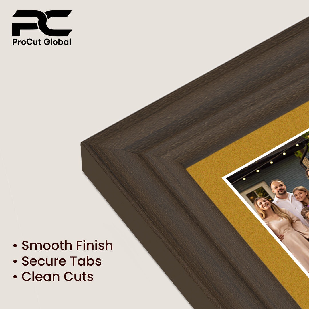16x8" Classic Walnut Multi Aperture Photo Frame - Fits 7x5" (x3) Photos | Collage Frame thumbnail 7