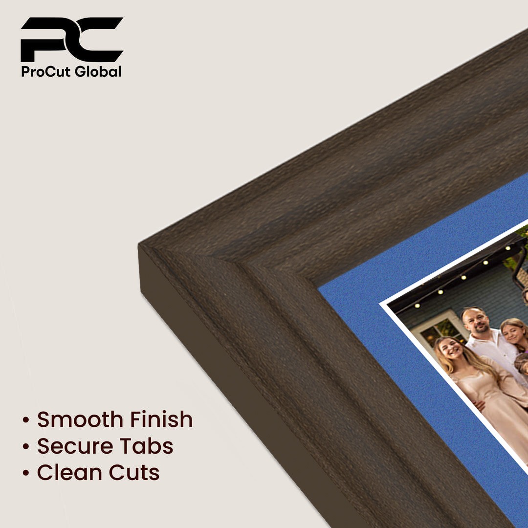 16x8" Classic Walnut Multi Aperture Photo Frame - Fits 7x5" (x3) Photos | Collage Frame thumbnail 7