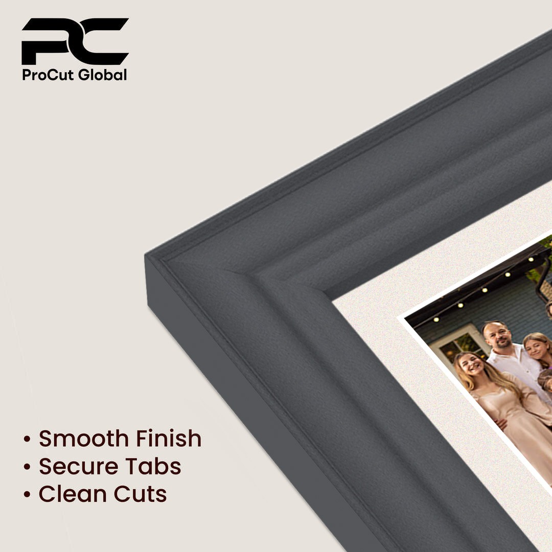 20x14" Dark Grey Classic Multi Aperture Photo Frame Holds A4 (x2) Photos With Antique White Mount | Modern Collage Frame thumbnail 7