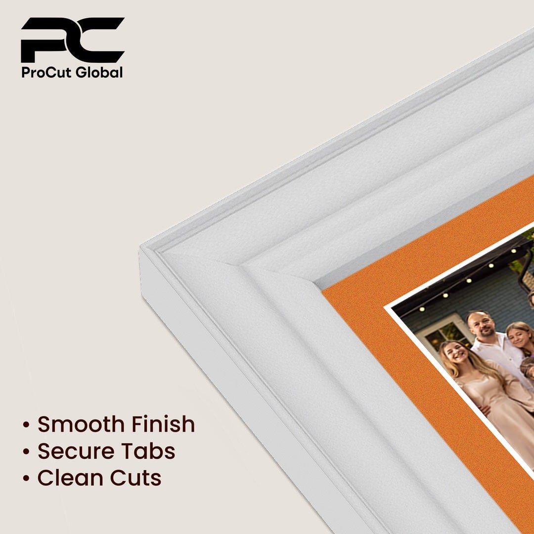 20x14" White Classic Multi Aperture Photo Frame Holds A4 (x2) Photos With Burnt Orange Mount | Modern Collage Frame thumbnail 7