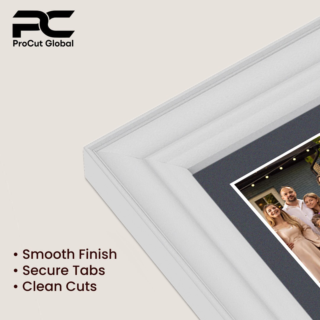 20x14" White Classic Multi Aperture Photo Frame Holds A4 (x2) Photos With Charcoal Grey Mount | Modern Collage Frame thumbnail 7