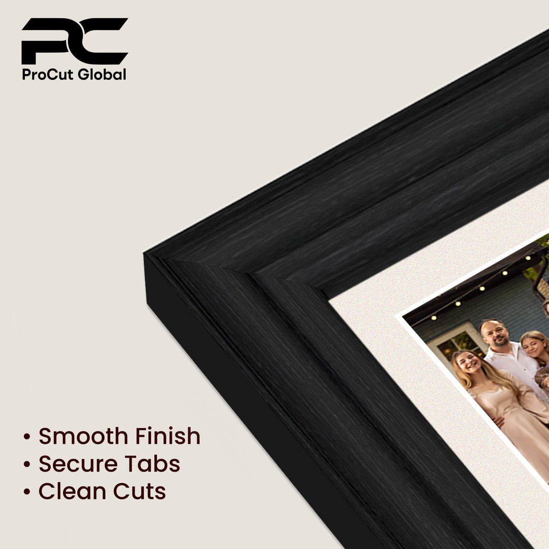 26x8" Classic Black Multi Aperture Photo Frame - Fits 6x4" (x5) Photos | Collage Frame thumbnail 7