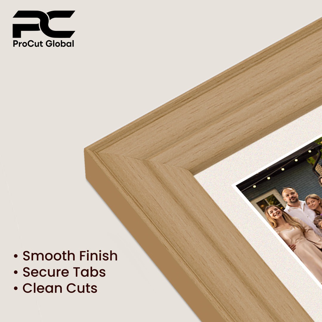 26x8" Country Pine Classic Multi Aperture Photo Frame Holds 6x4" (x5) Photos With Antique White Mount | Modern Collage Frame thumbnail 7