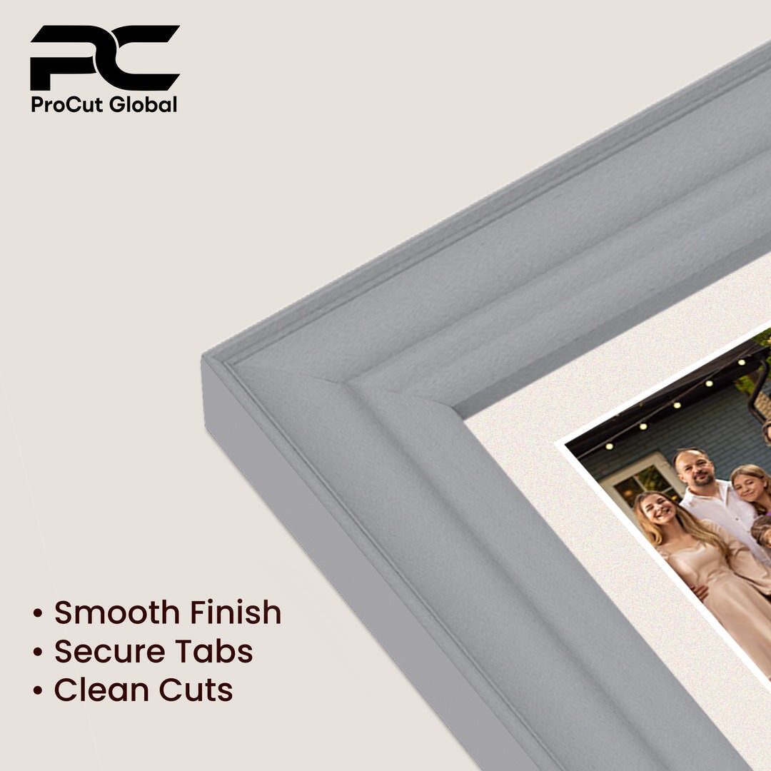 26x8" Silver Classic Multi Aperture Photo Frame Holds 6x4" (x5) Photos With Antique White Mount | Modern Collage Frame thumbnail 7