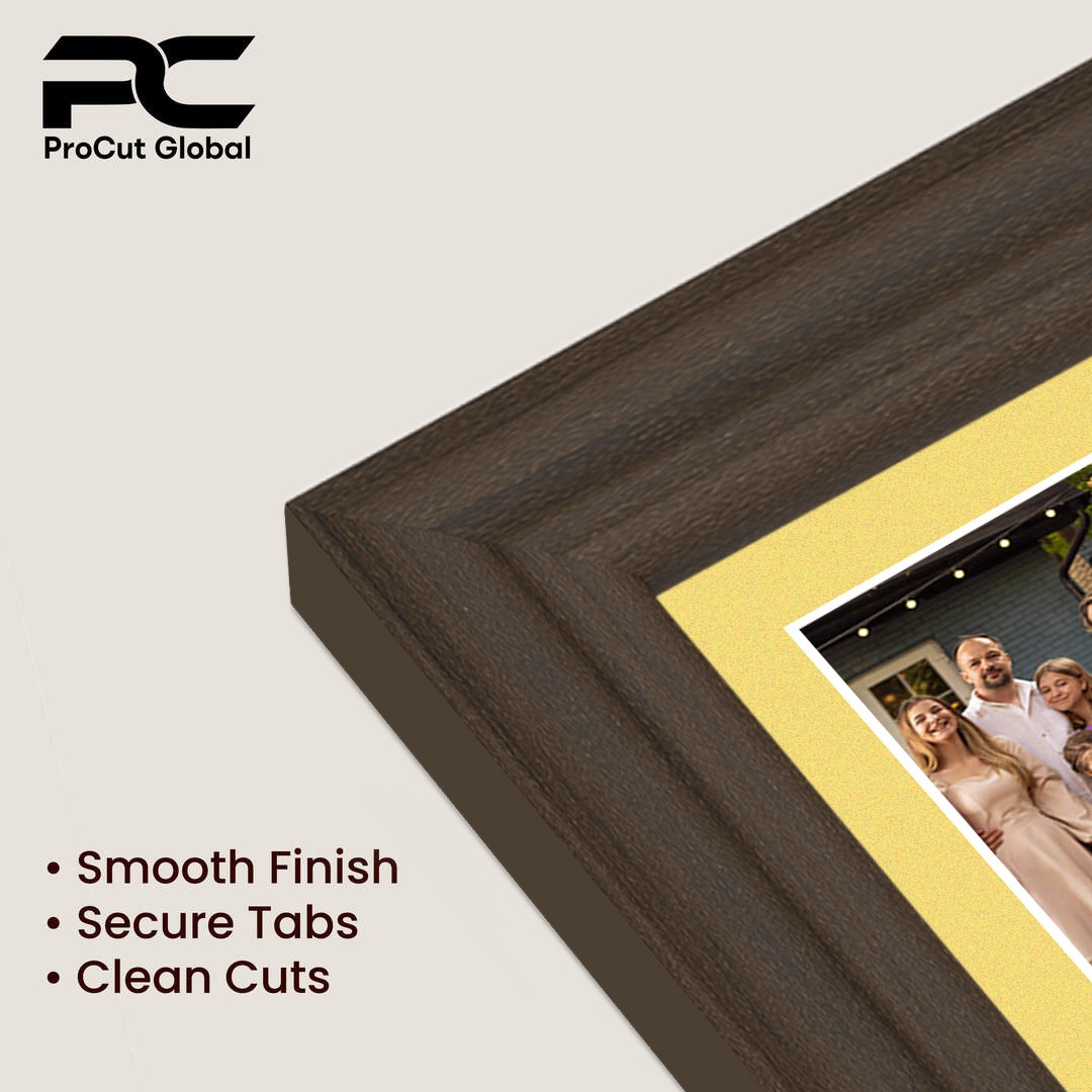 26x8" Walnut Classic Multi Aperture Photo Frame - Fits 6x4" (x5) Photos | Collage Frame thumbnail 7