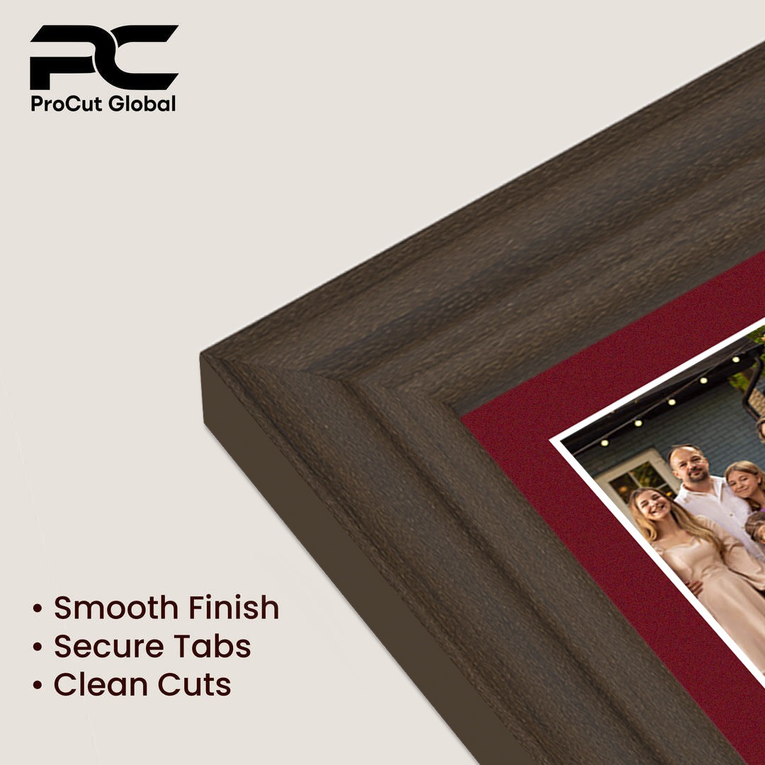 40x20cm Walnut Classic Multi Aperture Photo Frame - Fits 6x4" (x3) Photos | Collage Frame thumbnail 7