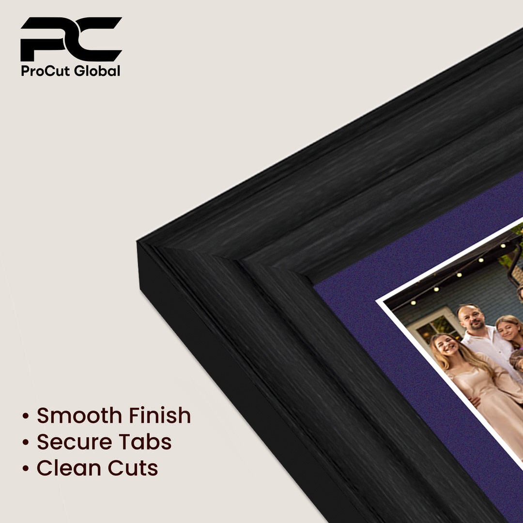 50x20cm Black Classic Multi Aperture Photo Frame Holds 6x4" (x4) Photos With Damson Mount | Modern Collage Frame thumbnail 7