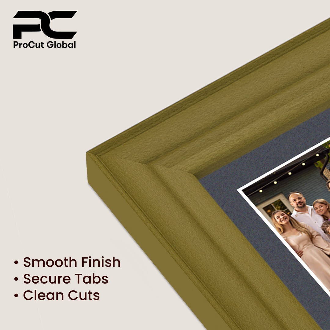 50x20cm Gold Classic Multi Aperture Photo Frame Holds 6x4" (x4) Photos With Charcoal Grey Mount | Modern Collage Frame thumbnail 7