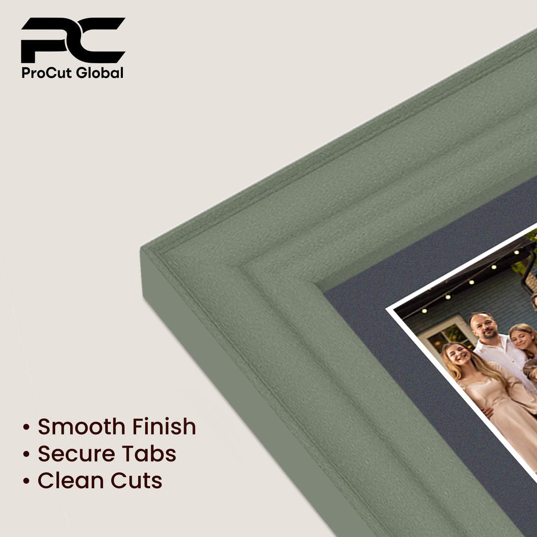 50x20cm Green Classic Multi Aperture Photo Frame Holds 6x4" (x4) Photos With Charcoal Grey Mount | Modern Collage Frame thumbnail 7