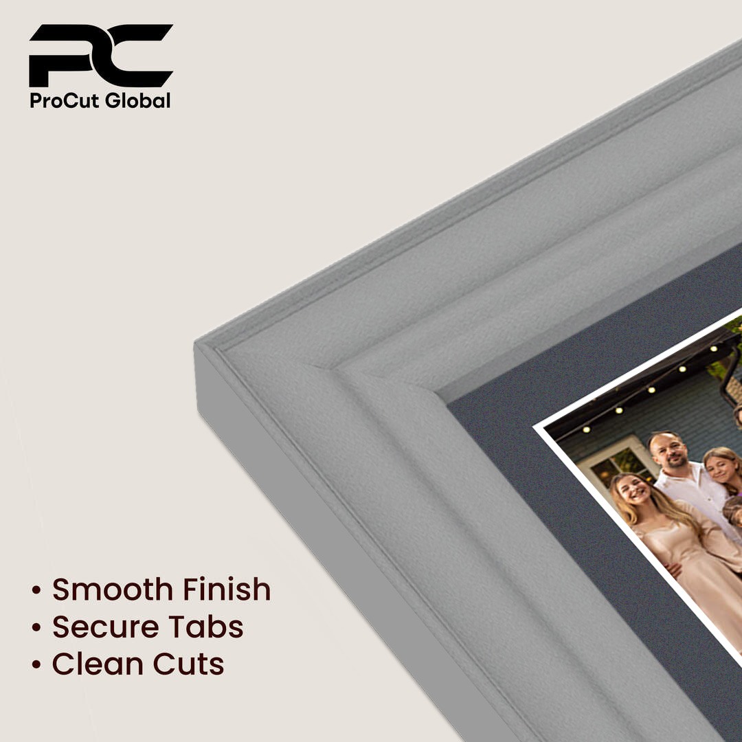 50x20cm Light Grey Classic Multi Aperture Photo Frame Holds 6x4" (x4) Photos With Charcoal Grey Mount | Modern Collage Frame thumbnail 7