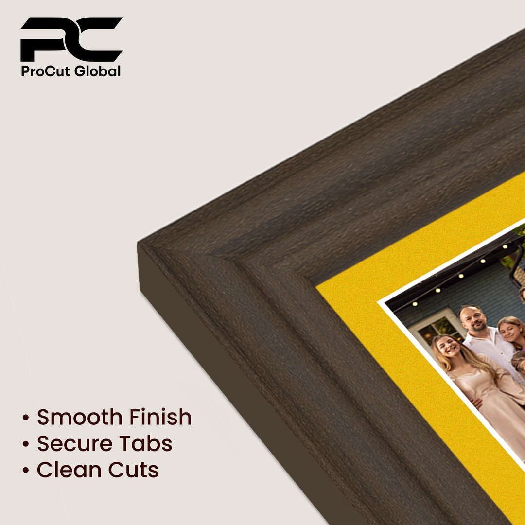 50x20cm Classic Walnut Multi Aperture Photo Frame - Fits 6x4" (x4) Photos | Collage Frame thumbnail 7