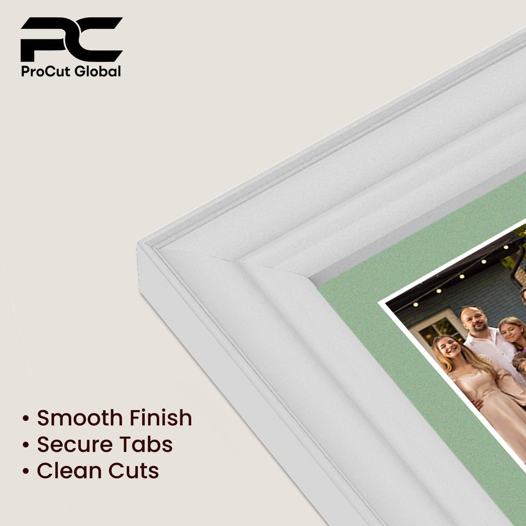 50x20cm White Classic Multi Aperture Photo Frame Holds 6x4" (x4) Photos With Sage Green Mount | Modern Collage Frame thumbnail 7