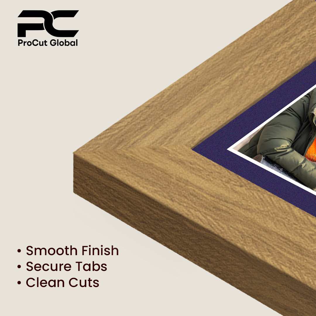 16x8" Sleek Oak Multi Aperture Photo Frame - Fits 7x5" (x3) Photos | Collage Frame thumbnail 7