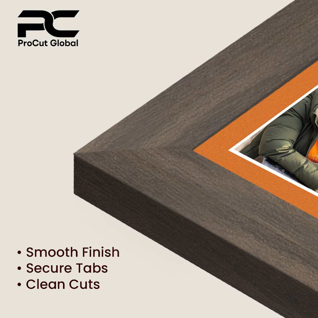 26x8" Walnut Sleek Multi Aperture Photo Frame - Fits 6x4" (x5) Photos | Collage Frame thumbnail 7