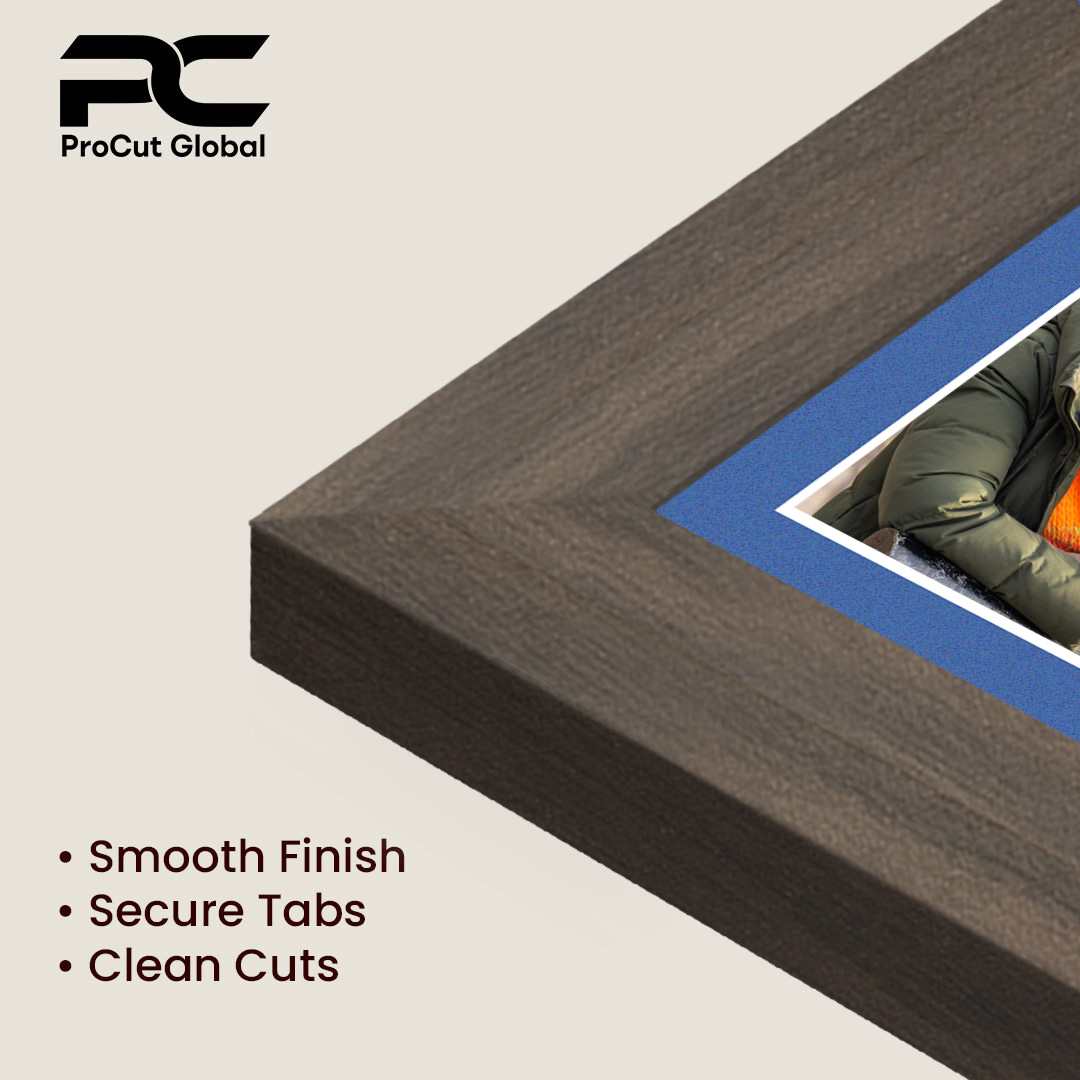 26x8" Sleek Walnut Multi Aperture Photo Frame - Fits 6x4" (x5) Photos | Collage Frame thumbnail 7