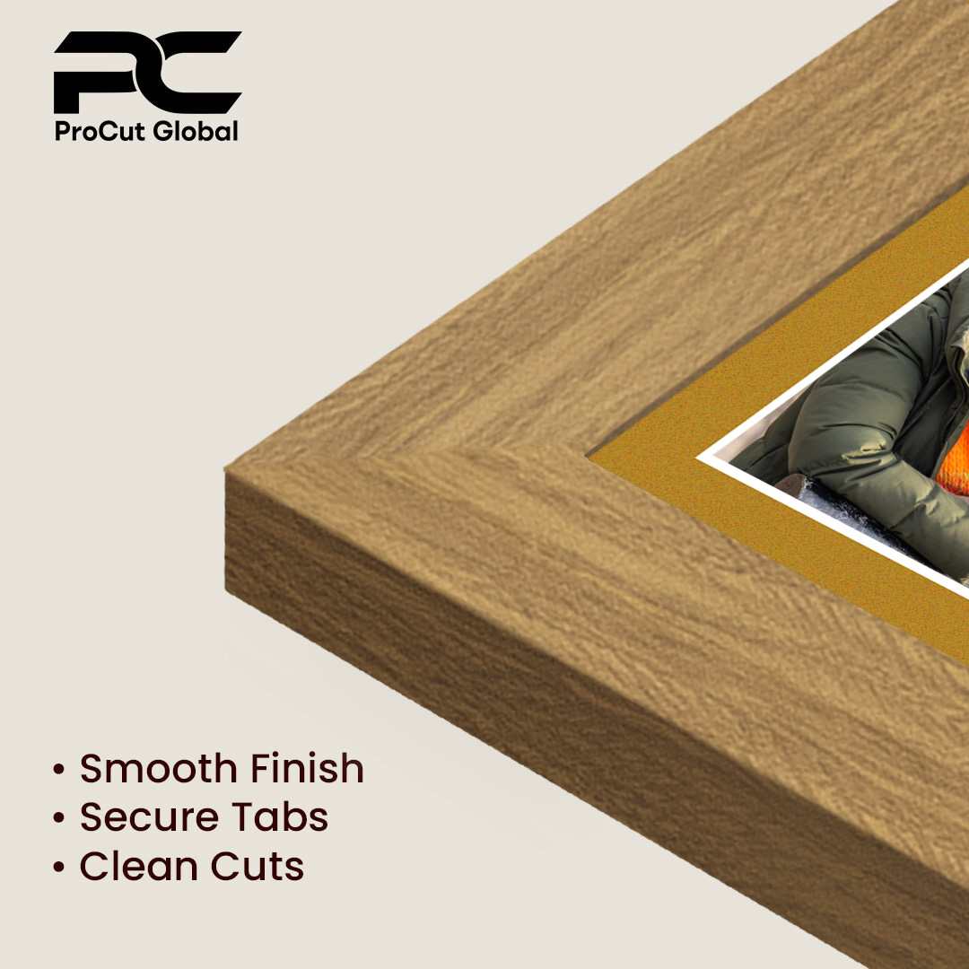 40x20cm Sleek Oak Multi Aperture Photo Frame - Fits 6x4" (x3) Photos | Collage Frame thumbnail 7