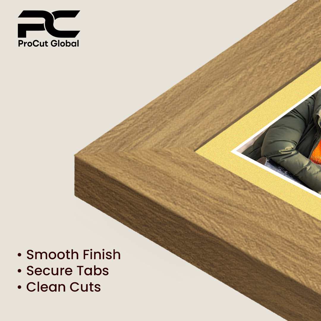 40x20cm Sleek Oak Multi Aperture Photo Frame - Fits 6x4" (x3) Photos | Collage Frame thumbnail 7