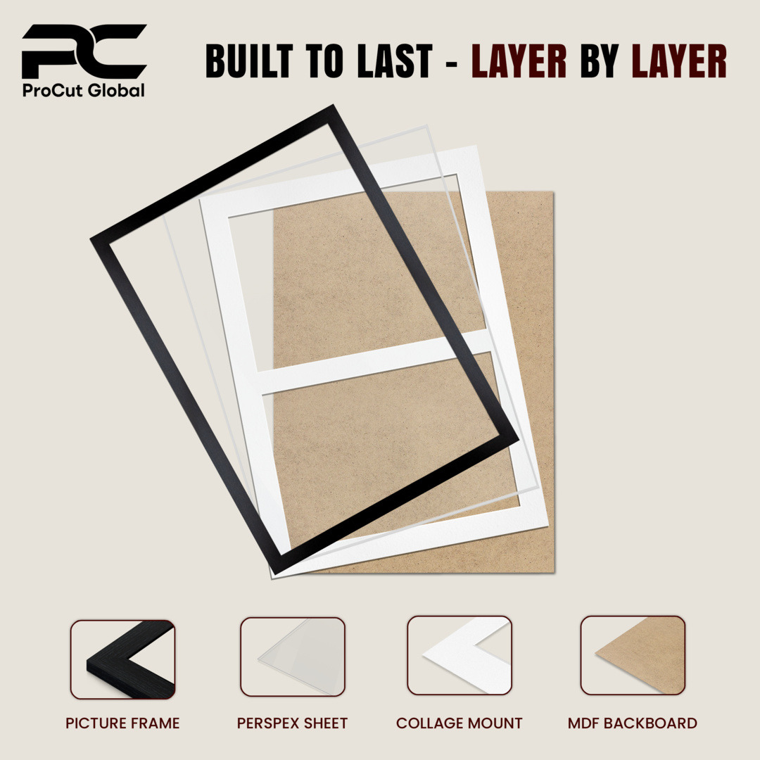 20x14" Aluminium Modern Multi Aperture Photo Frame - Fits A4 (x2) Photos | Collage Frame thumbnail 5
