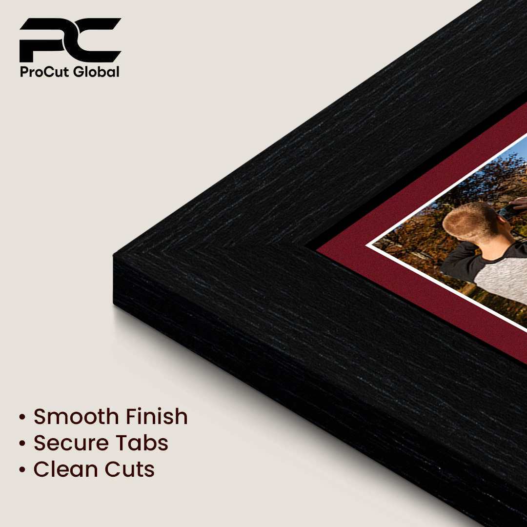 12x12" Black Modern Multi Aperture Photo Frame - Fits 6x4" (x4) Photos | Collage Frame thumbnail 7