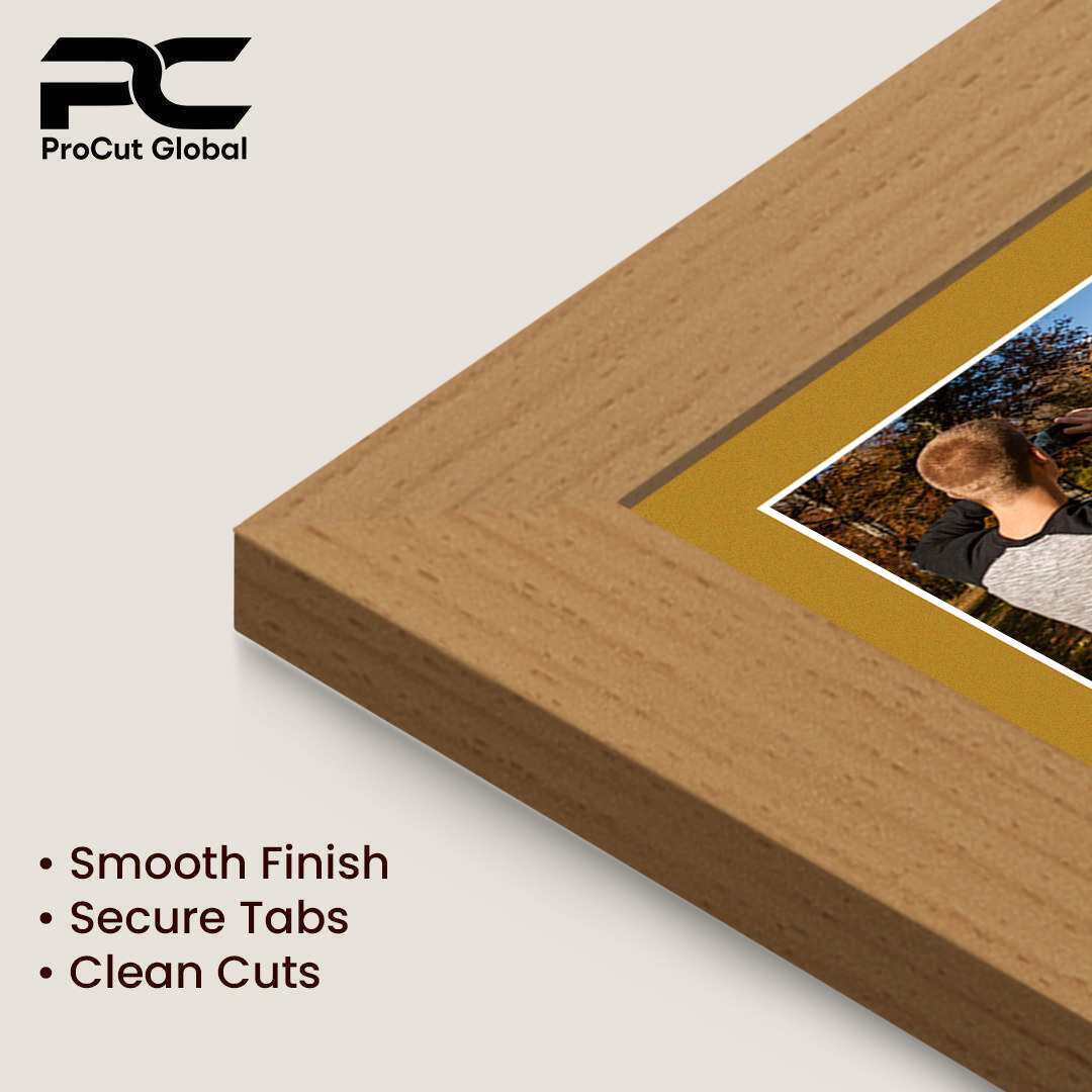 12x12" Modern Country Pine Multi Aperture Photo Frame - Fits 6x4" (x4) Photos | Collage Frame thumbnail 7
