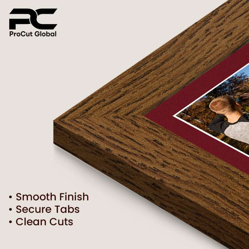 12x12" Dark Oak Modern Multi Aperture Photo Frame - Fits 6x4" (x4) Photos | Collage Frame thumbnail 7