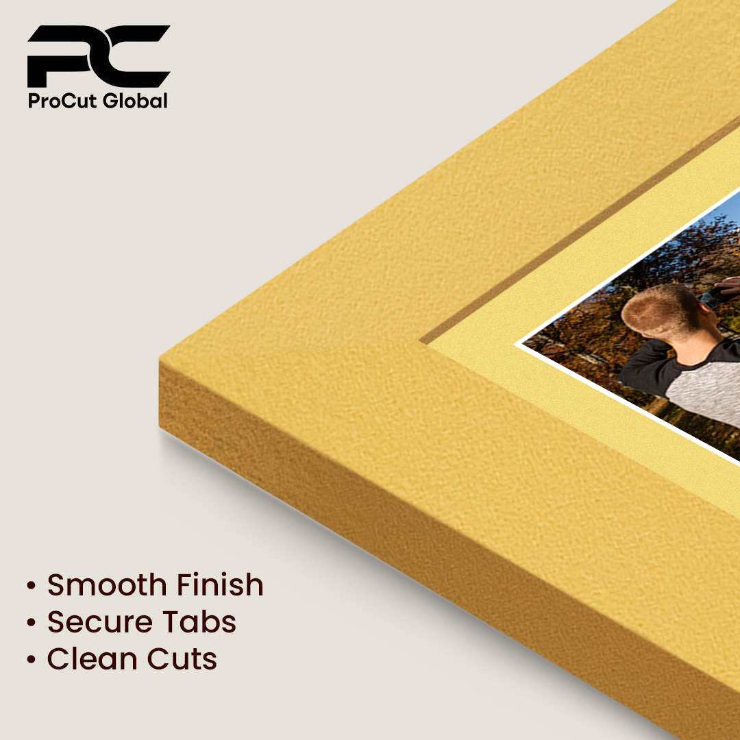 12x12" Gold Modern Multi Aperture Photo Frame Holds 6x4" (x4) Photos With Primrose Mount | Modern Collage Frame thumbnail 7