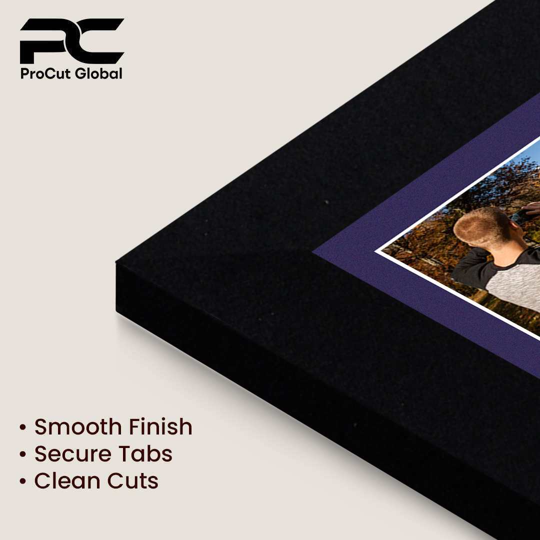 12x12" Modern Mat Black Multi Aperture Photo Frame - Fits 6x4" (x4) Photos | Collage Frame thumbnail 7