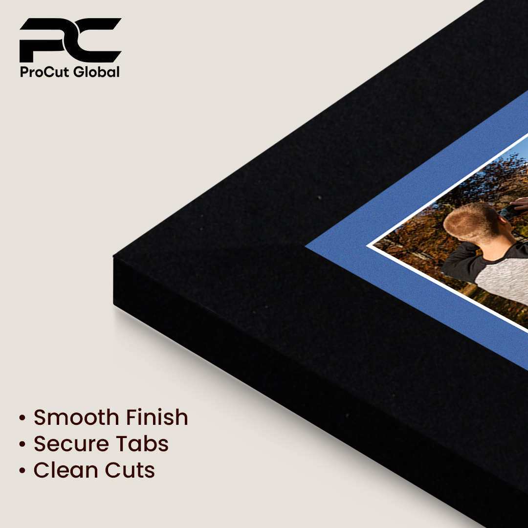12x12" Modern Mat Black Multi Aperture Photo Frame - Fits 6x4" (x4) Photos | Collage Frame thumbnail 7