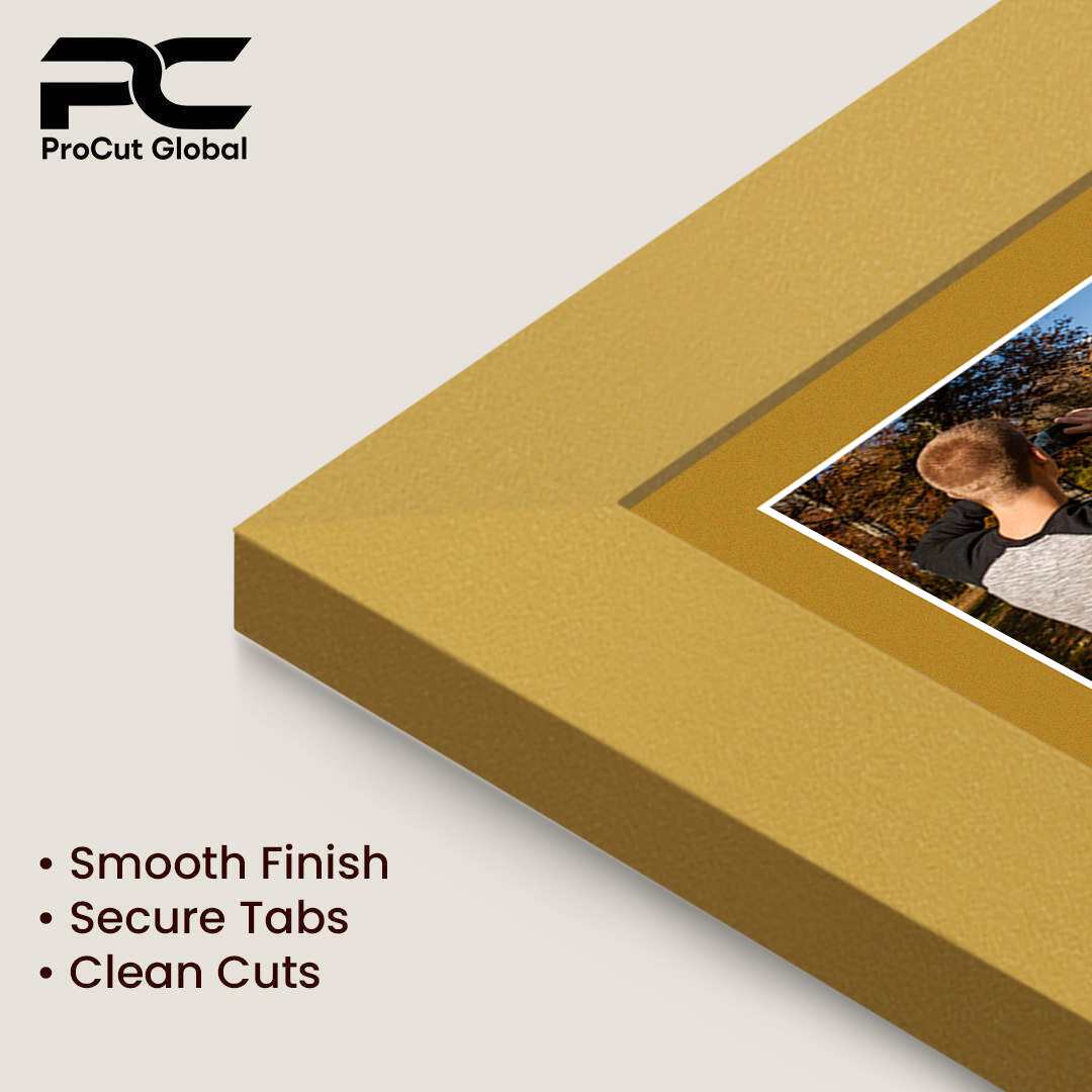 12x12" Modern Mustard Yellow Multi Aperture Photo Frame - Fits 6x4" (x4) Photos | Collage Frame thumbnail 7
