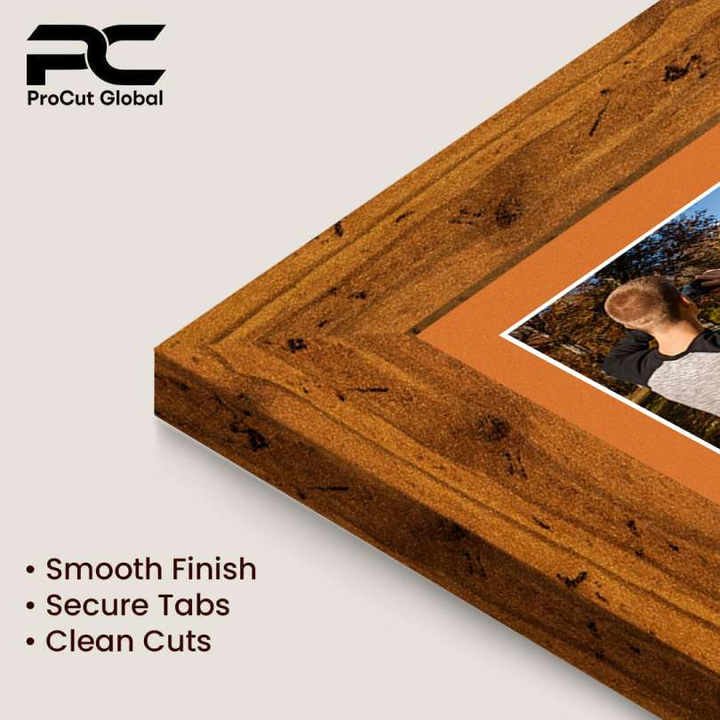 12x12" Modern Rustic Oak Multi Aperture Photo Frame - Fits 6x4" (x4) Photos | Collage Frame thumbnail 7