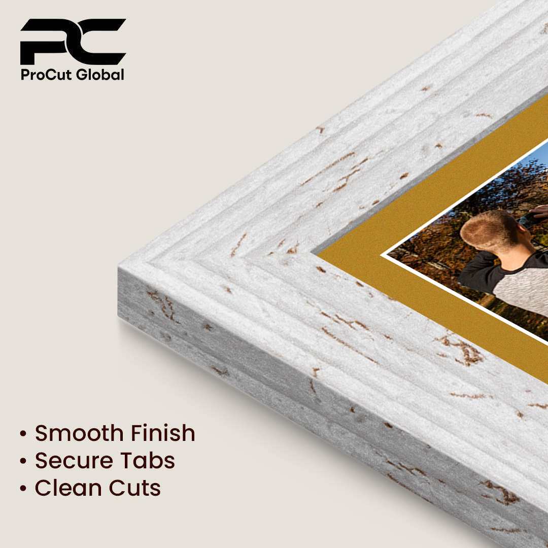 12x12" Modern White Rustic Multi Aperture Photo Frame - Fits 6x4" (x4) Photos | Collage Frame thumbnail 7