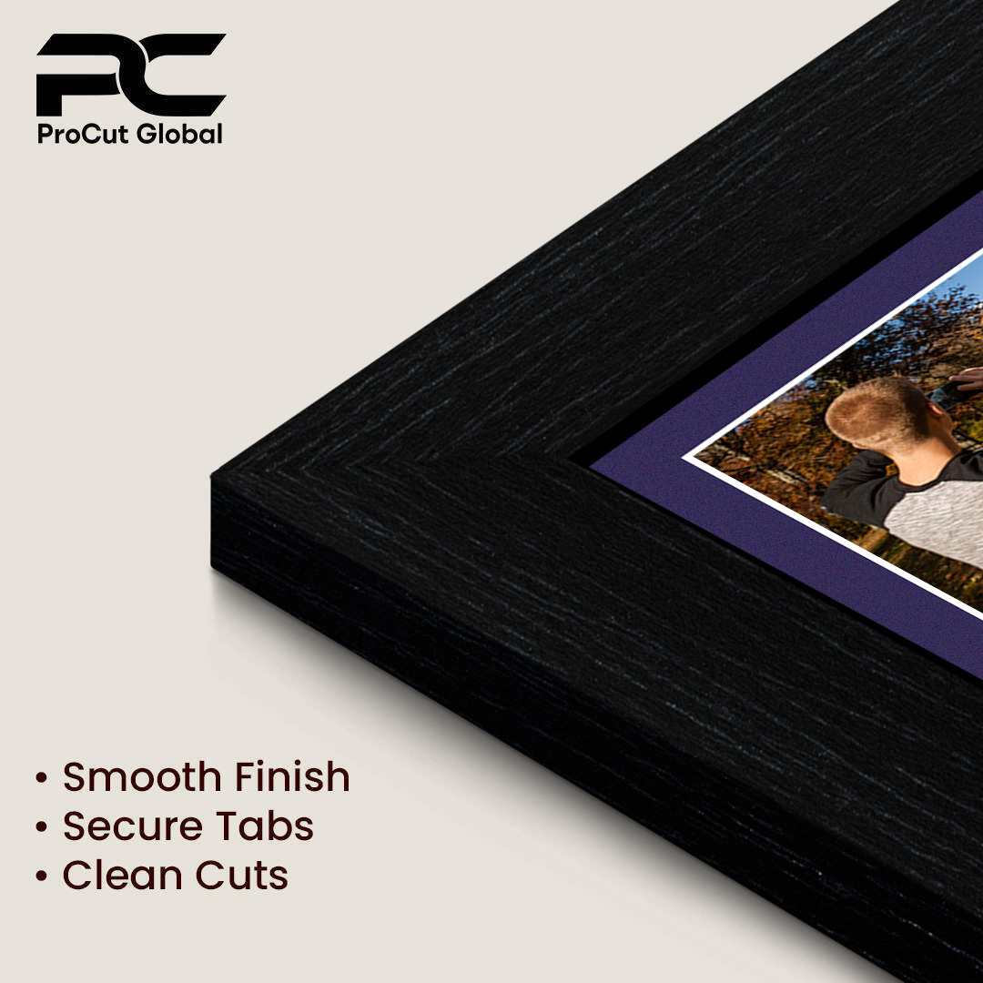 16x8" Modern Black Multi Aperture Photo Frame - Fits 7x5" (x3) Photos | Collage Frame thumbnail 7