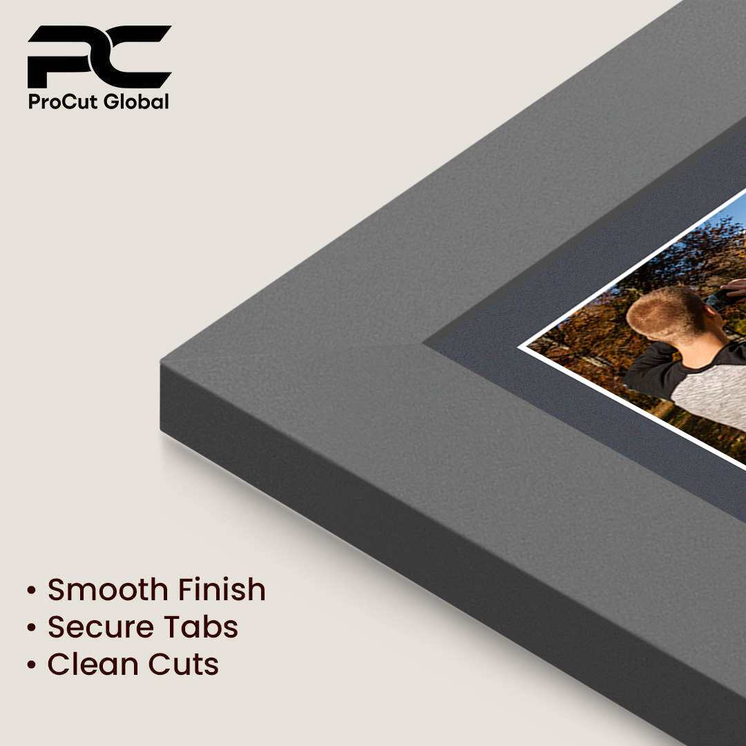 16x8" Modern Dark Grey Multi Aperture Photo Frame - Fits 7x5" (x3) Photos | Collage Frame thumbnail 7