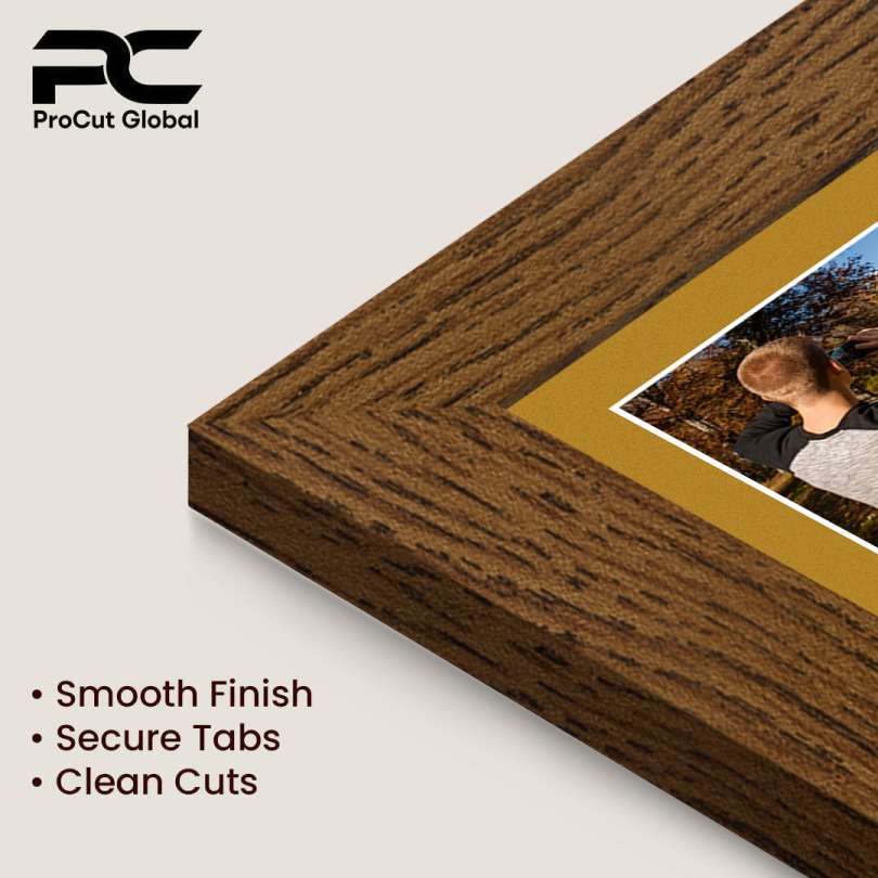 16x8" Modern Dark Oak Multi Aperture Photo Frame - Fits 7x5" (x3) Photos | Collage Frame thumbnail 7