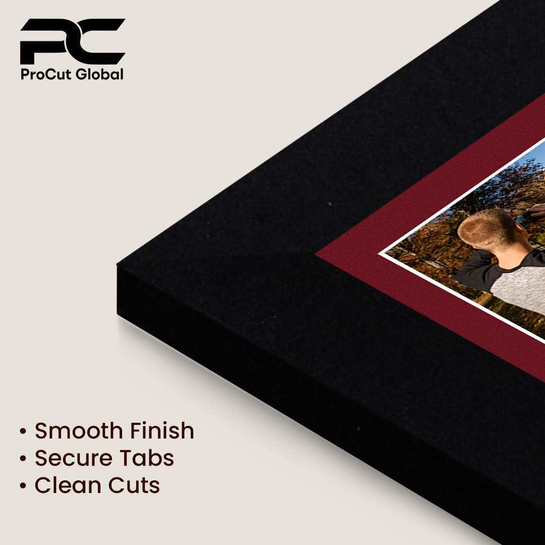 16x8" Mat Black Modern Multi Aperture Photo Frame - Fits 7x5" (x3) Photos | Collage Frame thumbnail 7
