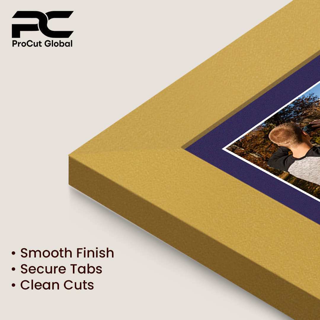 16x8" Mustard Yellow Modern Multi Aperture Photo Frame - Fits 7x5" (x3) Photos | Collage Frame thumbnail 7