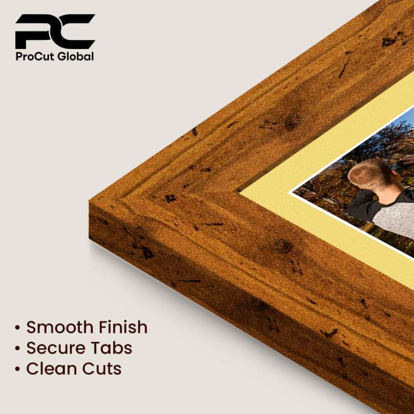 16x8" Modern Rustic Oak Multi Aperture Photo Frame - Fits 7x5" (x3) Photos | Collage Frame thumbnail 7