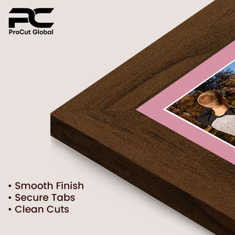 16x8" Modern Walnut Multi Aperture Photo Frame - Fits 7x5" (x3) Photos | Collage Frame thumbnail 7