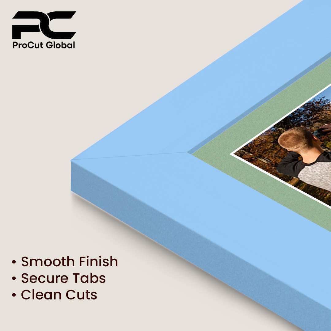20x14" Modern Baby Blue Multi Aperture Photo Frame - Fits A4 (x2) Photos | Collage Frame thumbnail 7