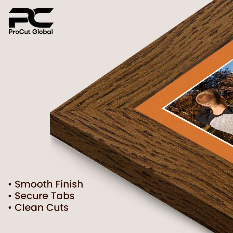 20x14" Modern Dark Oak Multi Aperture Photo Frame - Fits A4 (x2) Photos | Collage Frame thumbnail 7