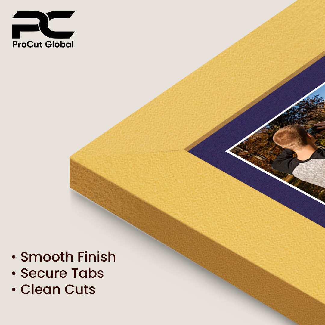 20x14" Modern Gold Multi Aperture Photo Frame - Fits A4 (x2) Photos | Collage Frame thumbnail 7